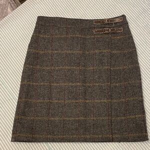 Boden British Tweed 100% wool skirt